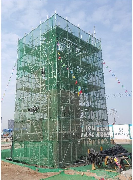 墩身盘扣脚手架施工现场